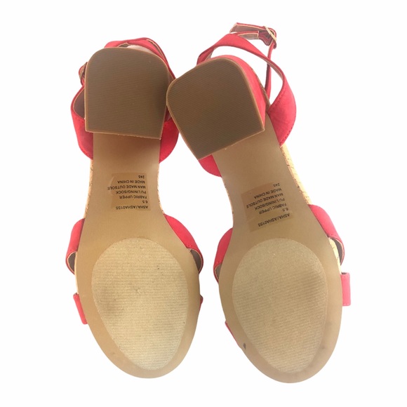 Betsey Johnson Asha Heeled Sandals Red Multi 6.5 - Picture 9 of 10